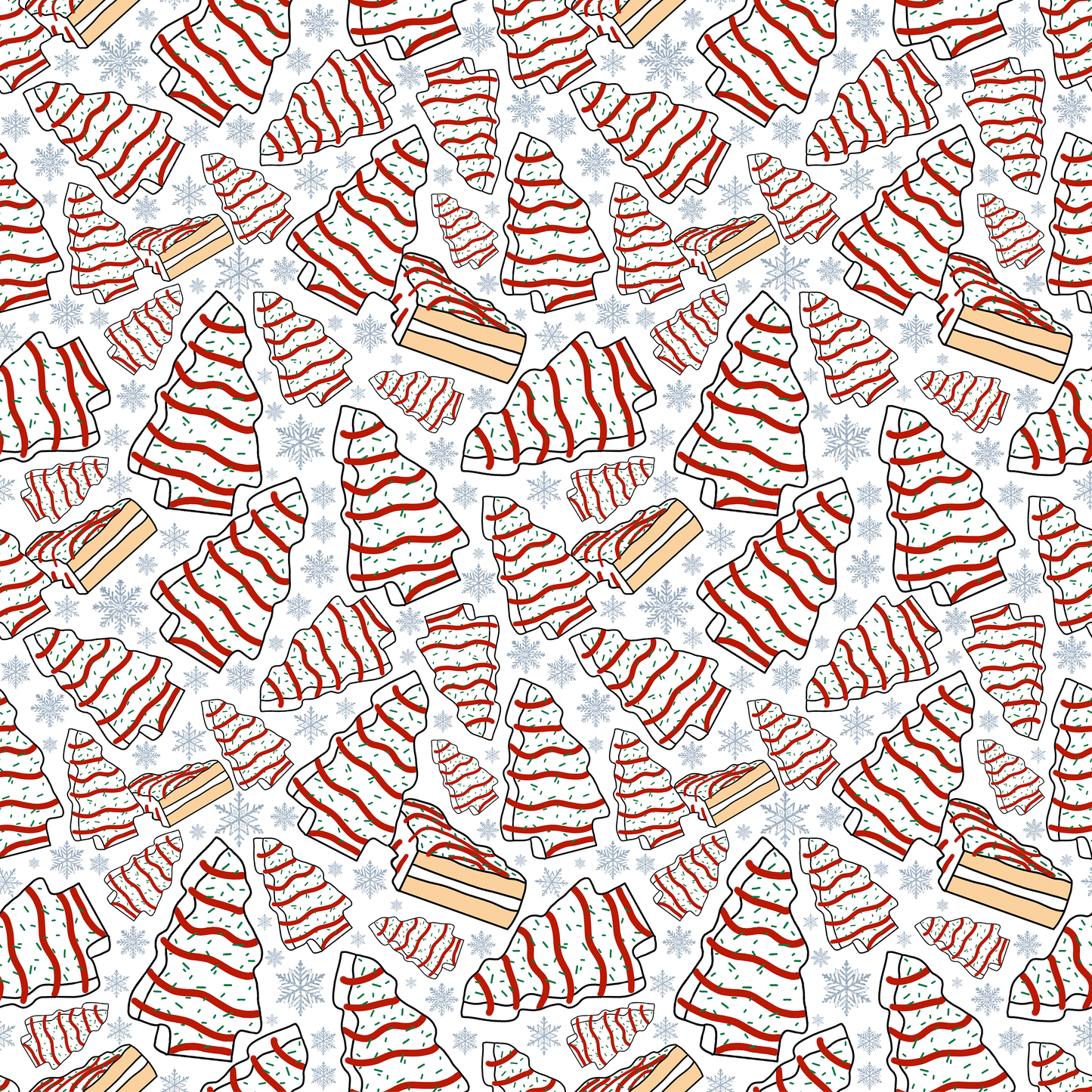 Christmas Tree Cakes 12x12 Patterned Vinyl Sheet