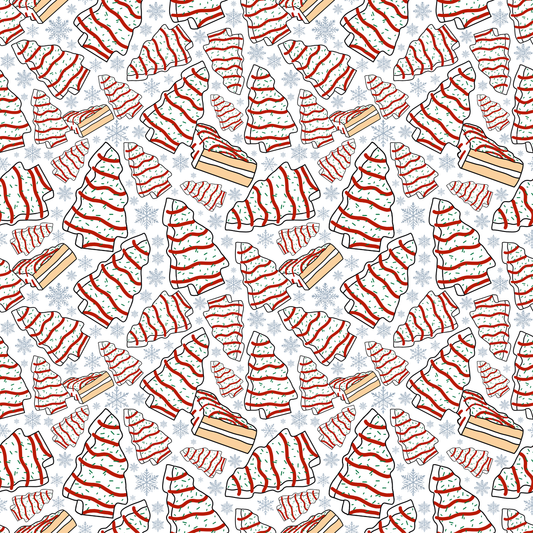 Christmas Tree Cakes 12x12 Patterned Vinyl Sheet