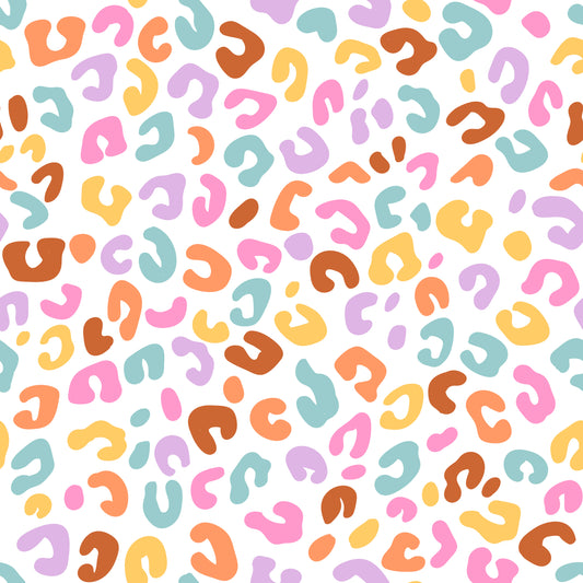 Chunky Pastel Leopard Print 12x12 Patterned Vinyl Sheet