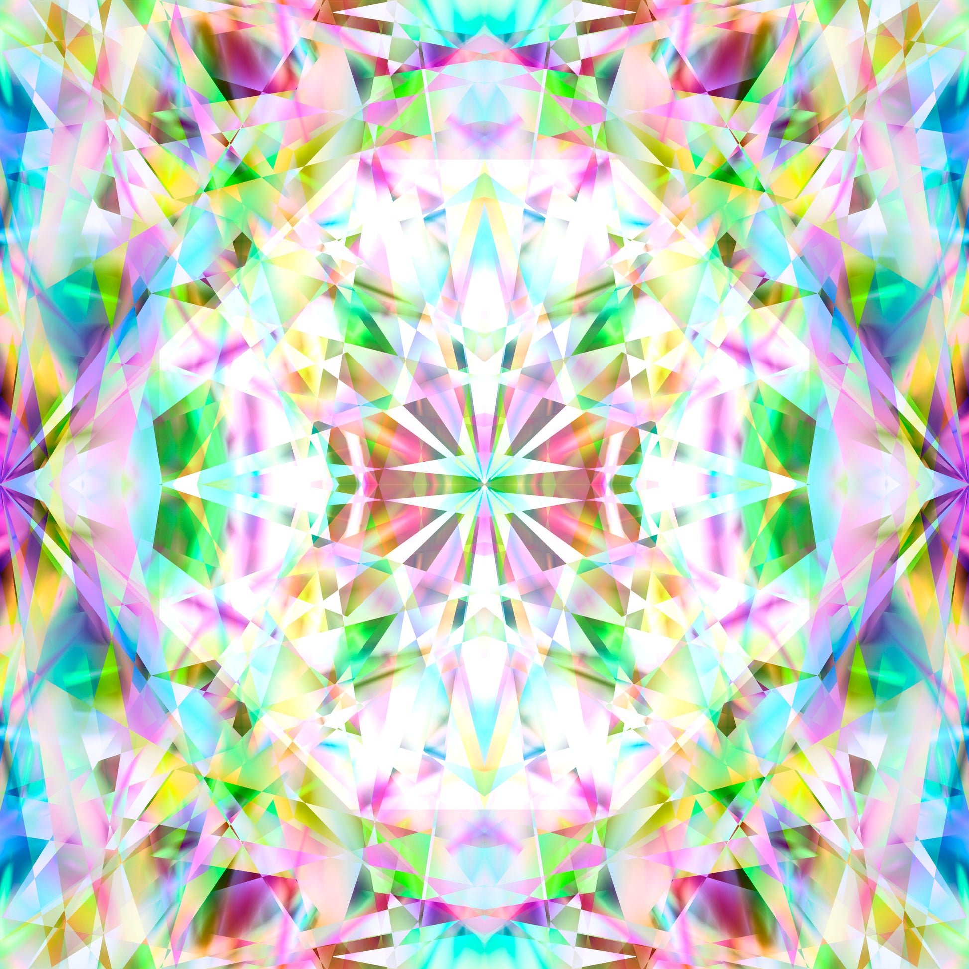 Colorful Kaleidoscope 12x12 Patterned Vinyl Sheet