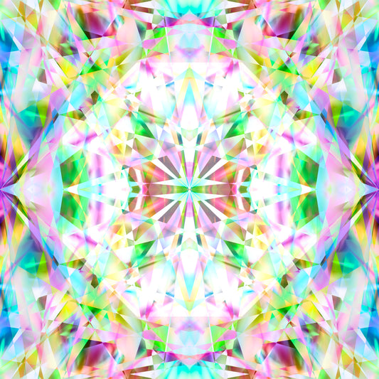 Colorful Kaleidoscope 12x12 Patterned Vinyl Sheet