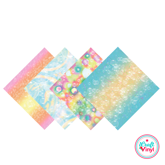 Colorful Bubbles Patterned HTV Pack