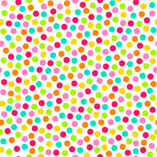 Colorful Polka Dots 12x12 Patterned Vinyl Sheet