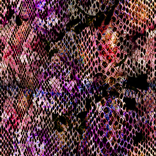 Multicolored Snakeskin 12x12 Patterned Vinyl Sheet