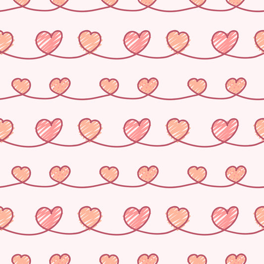 Connected Hearts 12x12 Patterned Vinyl Sheet