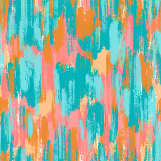 Coral, Orange & Pink Streaks 12x12 Patterned Vinyl Sheet