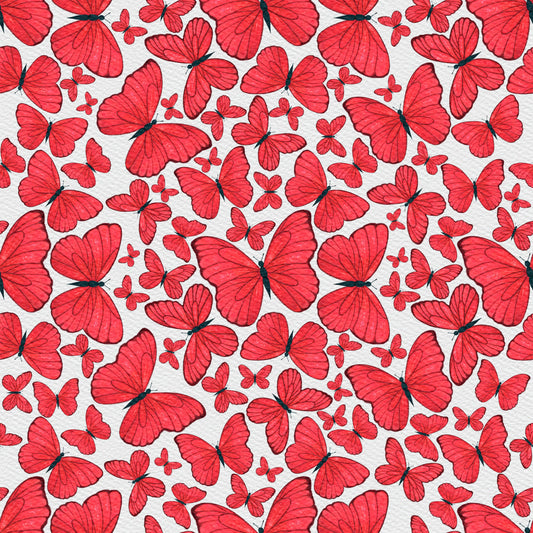 Coral Butterflies 12x12 Patterned Vinyl Sheet