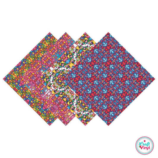 Crazy Kaleidoscope Patterned Vinyl Pack