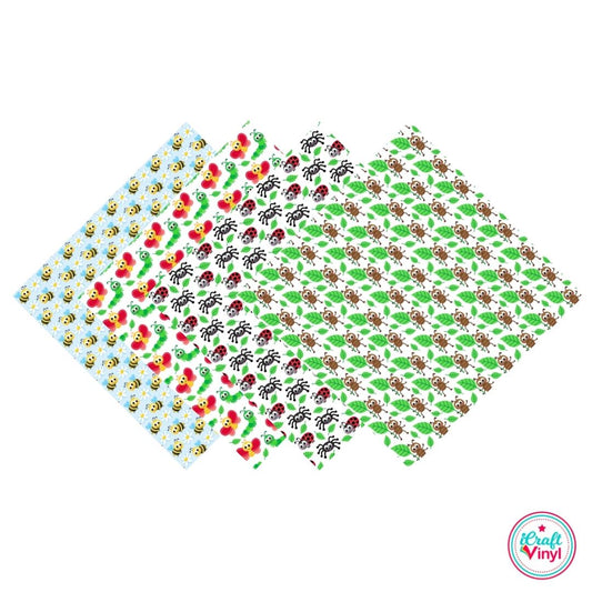 Cute Bugs Patterned Vinyl Pack