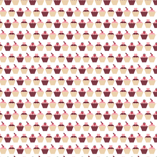 Cute Cupcakes 12x12 Patterned Vinyl Sheet
