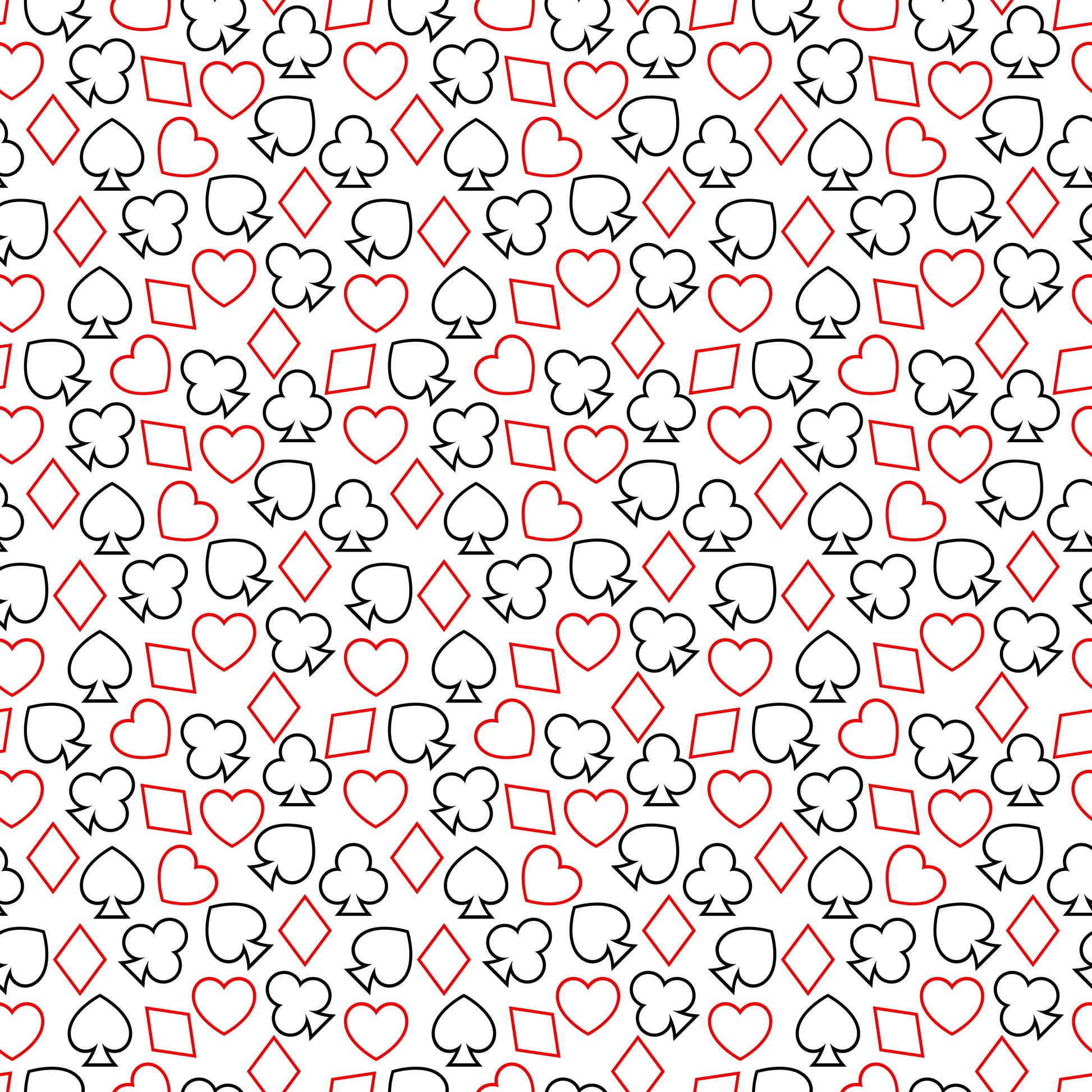 Deck of Cards 12x12 Patterned Vinyl Sheet