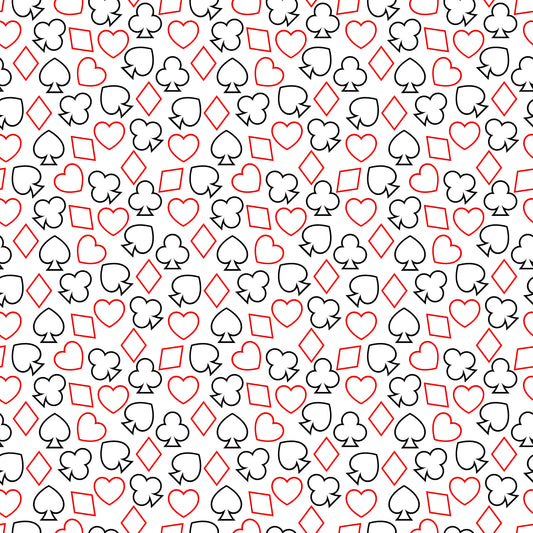 Deck of Cards 12x12 Patterned Vinyl Sheet