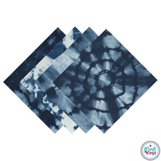 Denim Tie-Dye Patterned HTV Pack