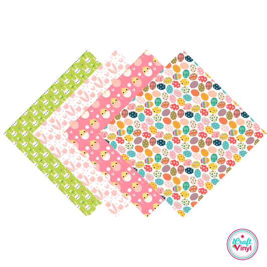 Hoppy Easter Patterned HTV Pack