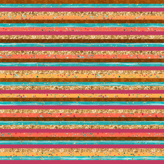 Fall Glitter Stripes 12x12 Patterned Vinyl Sheet
