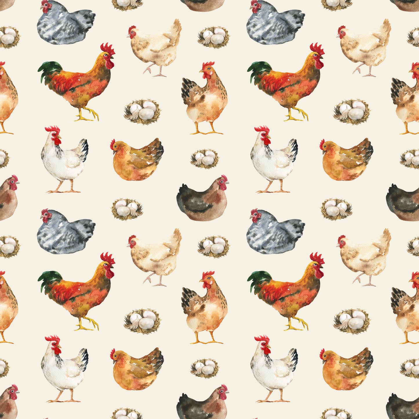 Farm Chickens 12x12 Patterned Vinyl Sheet