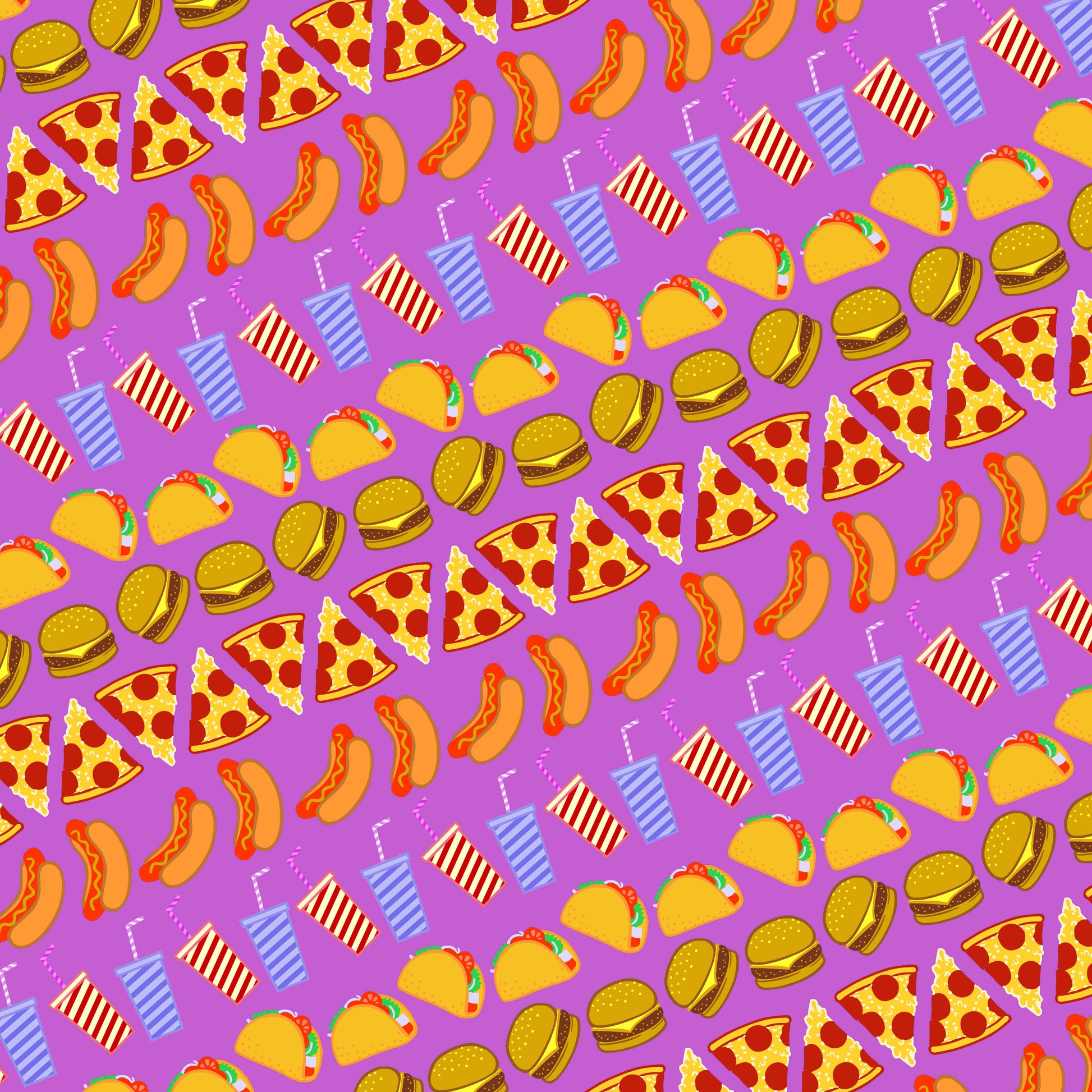 Fast Food 12x12 Patterned Vinyl Sheet