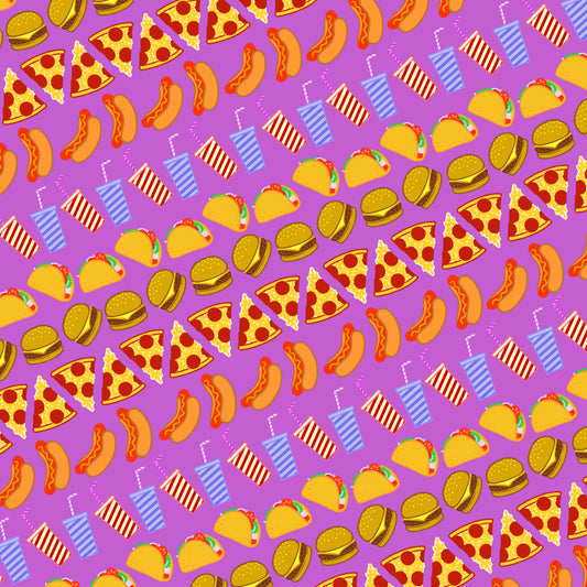 Fast Food 12x12 Patterned Vinyl Sheet