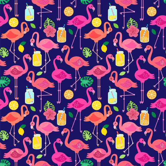 Flamingo Summer 12x12 Patterned Vinyl Sheet
