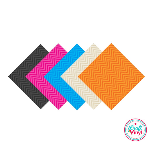 9x12 Chevron Patterned HTV Pack