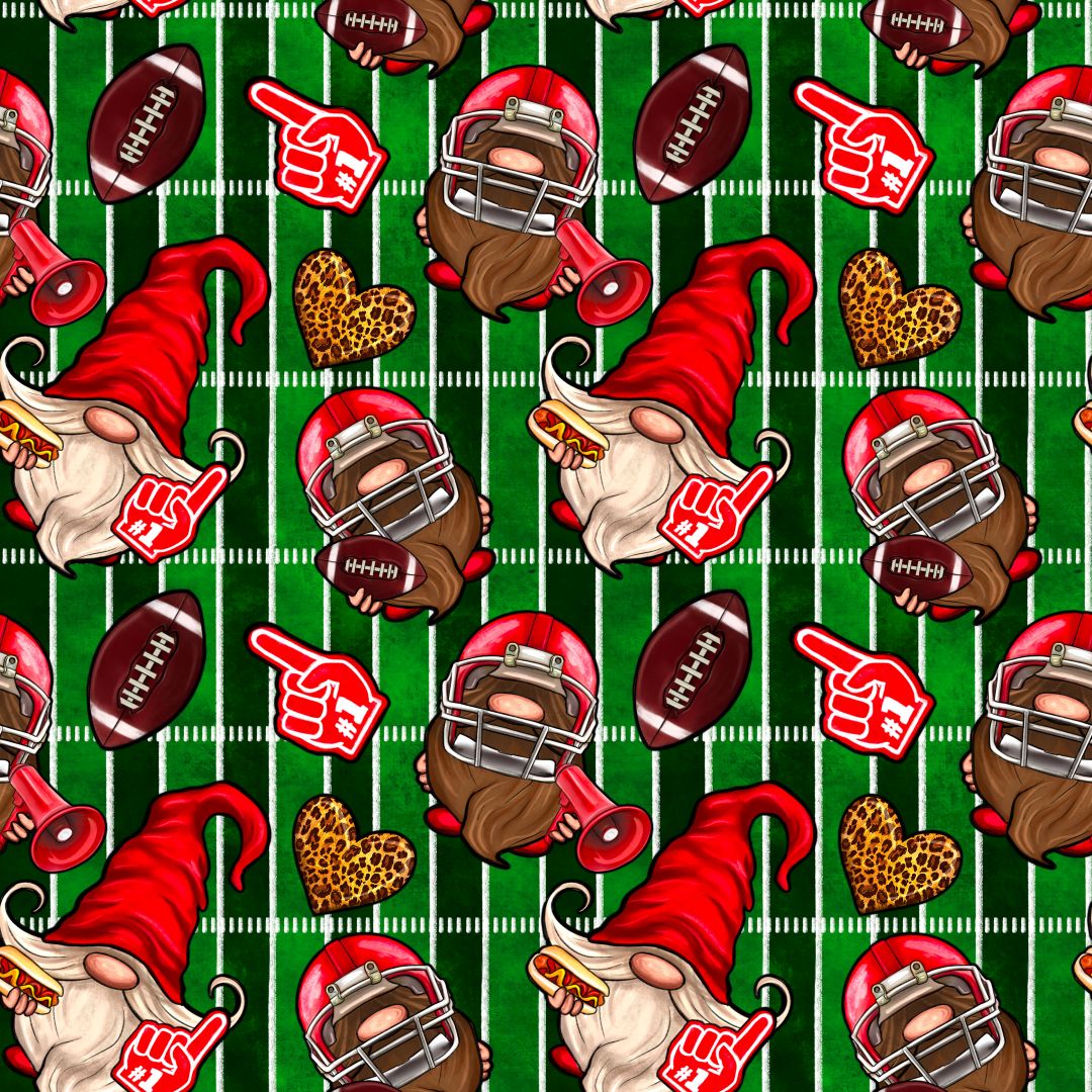 Football Gnomes 12x12 Patterned Vinyl Sheet