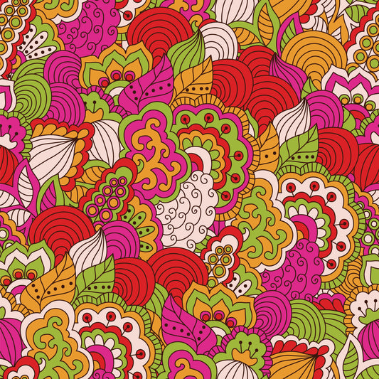 Fun & Fancy Florals 12x12 Patterned Vinyl Sheet