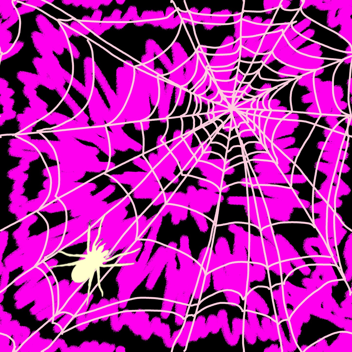 Fuchsia Halloween Spider Web  12x12 Patterned Vinyl Sheet