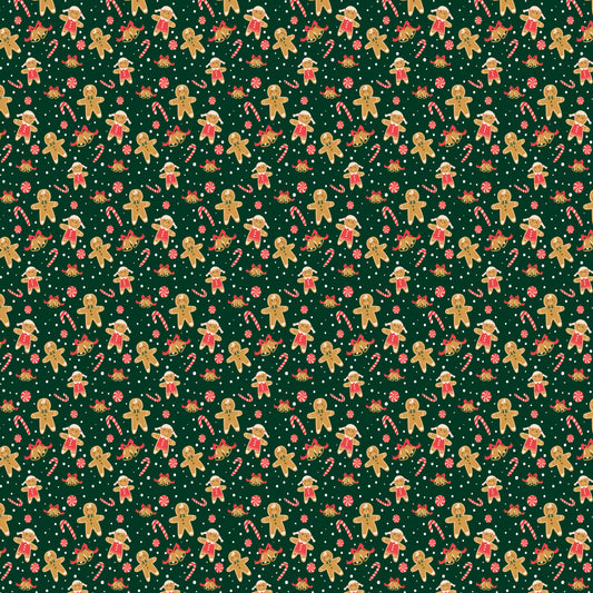 Gingerbread Cookies 12x12 Patterned Vinyl Sheet