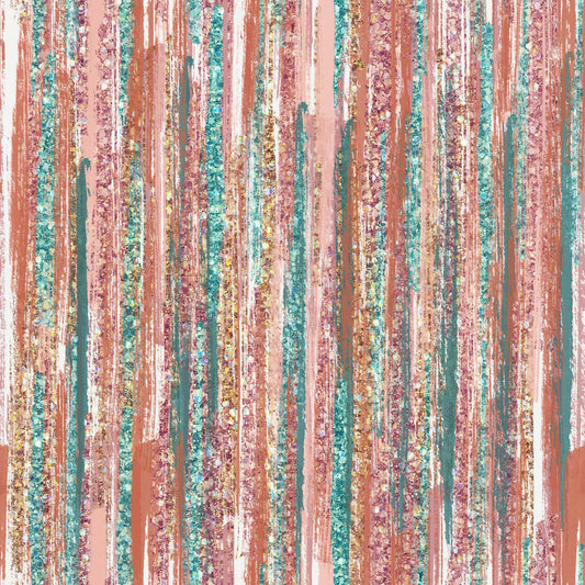 Boho Glitter Stripes 12x12 Patterned Vinyl Sheet