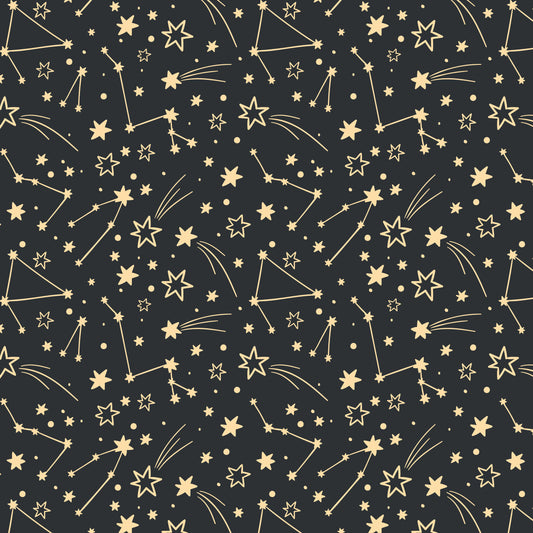 Gold Stars & Constellations 12x12 Patterned Vinyl Sheet