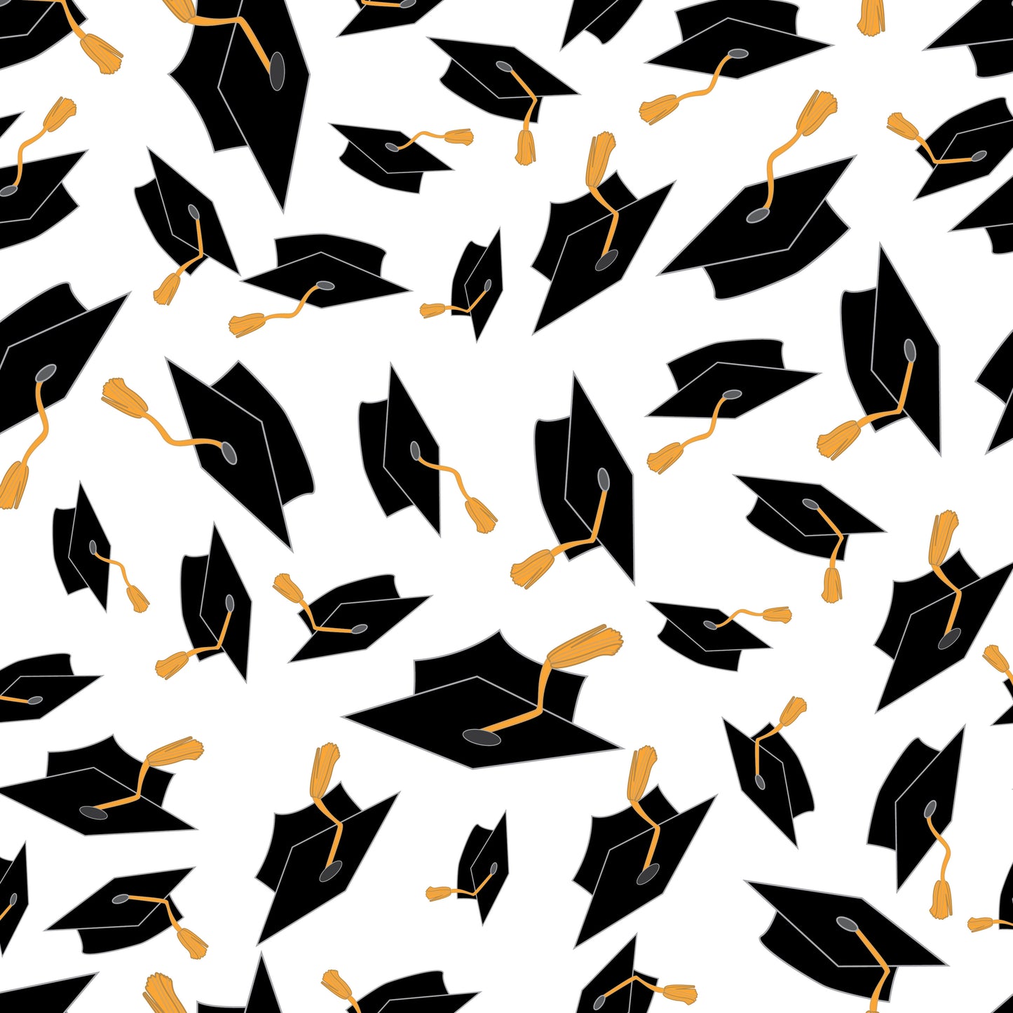 Graduation Caps 12x12 Patterned Vinyl Sheet