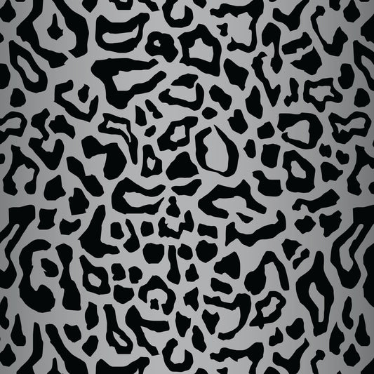 Gray Leopard Print 12x12 Patterned Vinyl Sheet