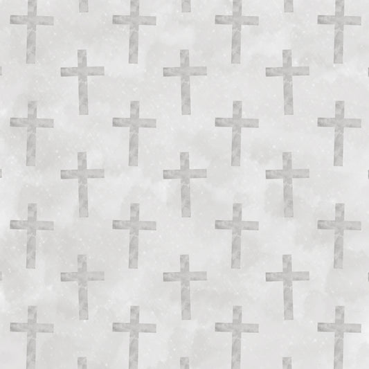 Gray Watercolor Crosses 12x12 Patterned Vinyl Sheet