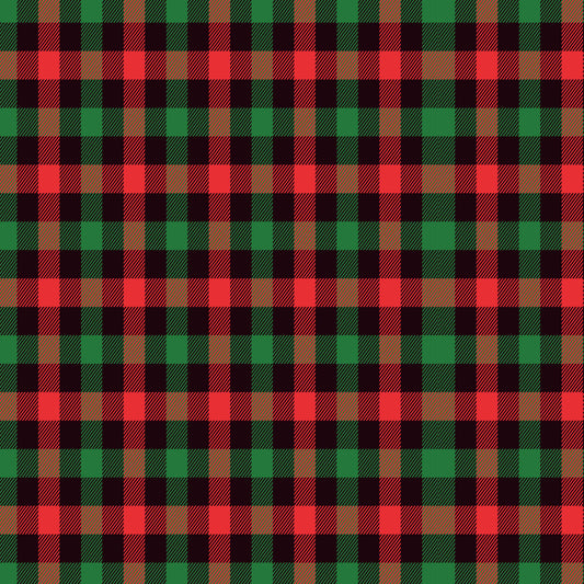 Holiday Plaid 12x12 Patterned Vinyl Sheet