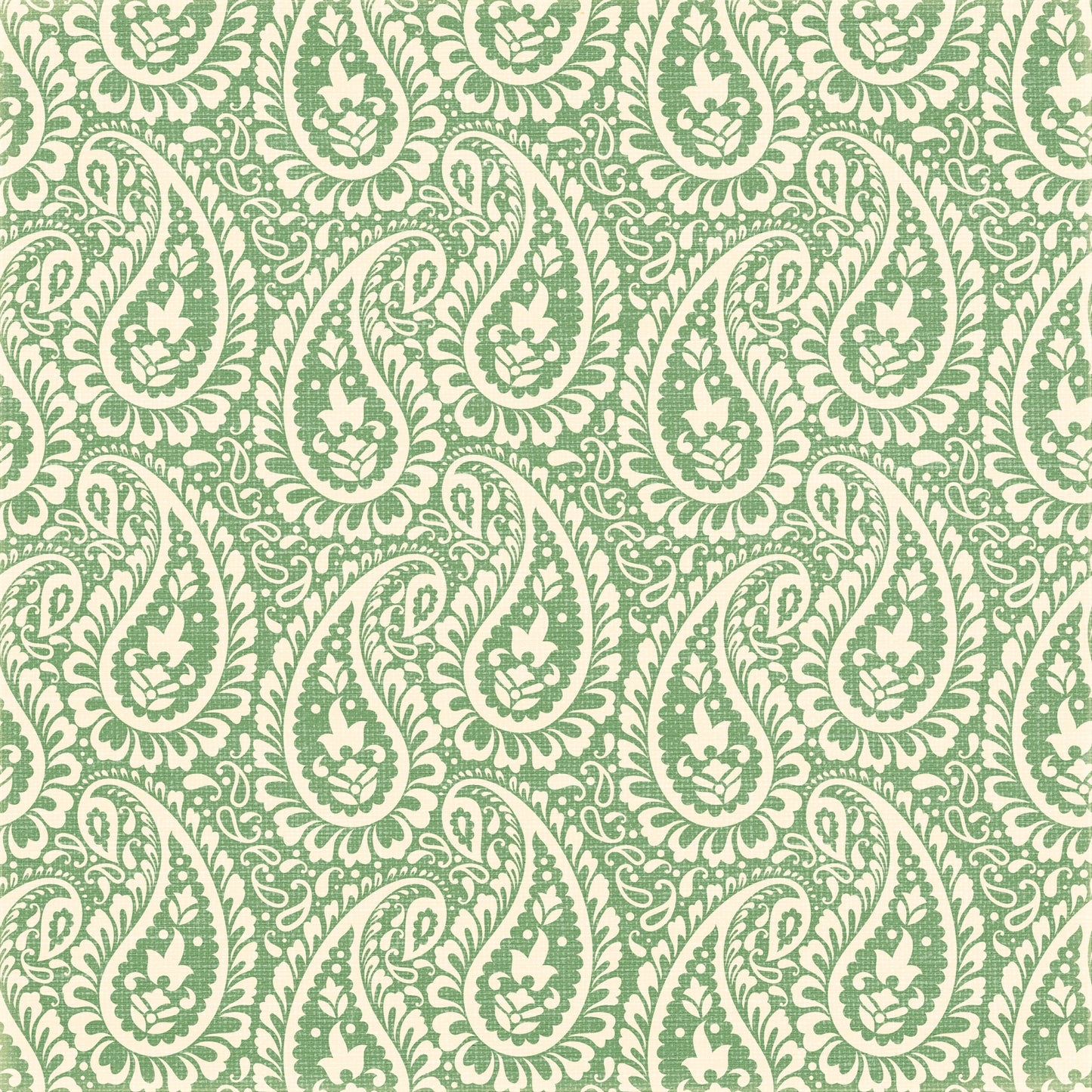 Green Antique Paisley 12x12 Patterned Vinyl Sheet