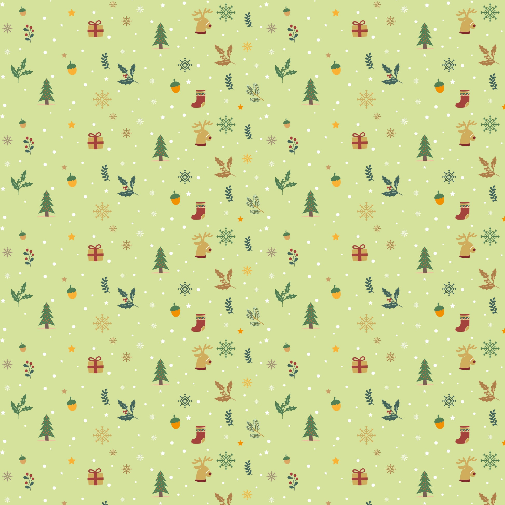 Green Christmas 12x12 Patterned Vinyl Sheet