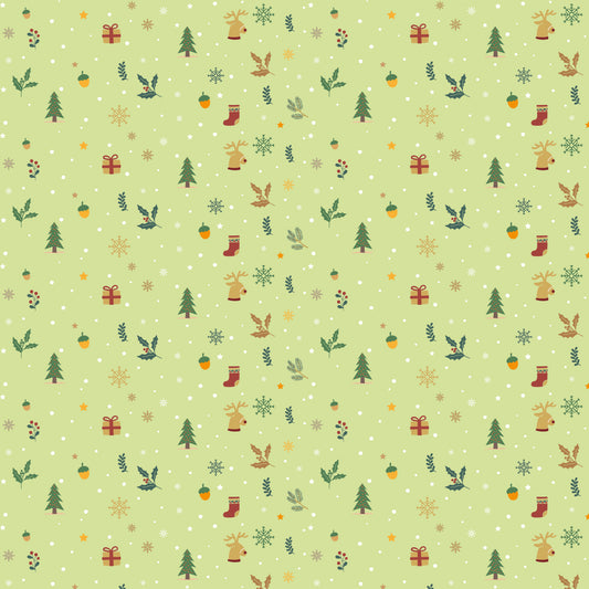Green Christmas 12x12 Patterned Vinyl Sheet