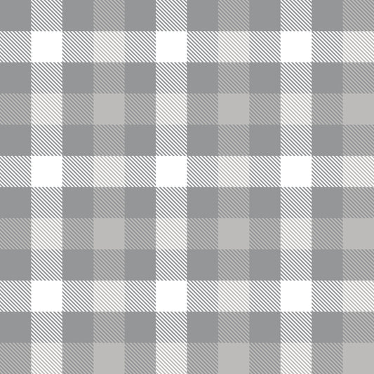 Gray Tartan Plaid 12x12 Patterned Vinyl Sheet
