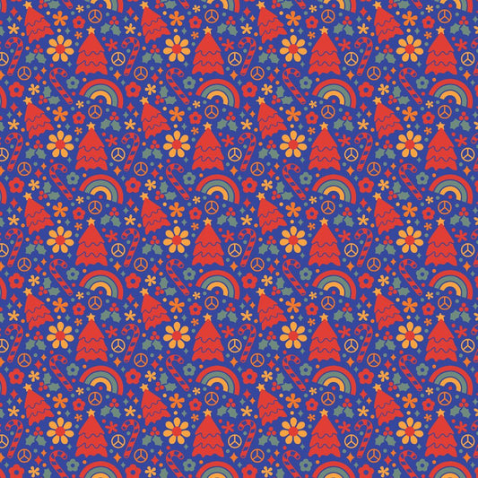 Groovy Christmas 12x12 Patterned Vinyl Sheet