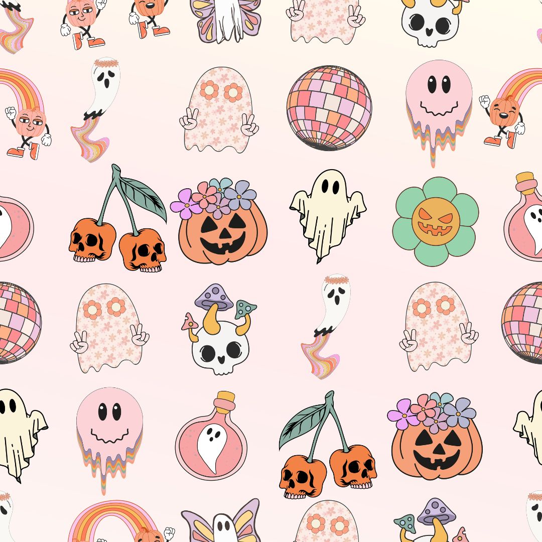 A Groovy Halloween 12x12 Patterned Vinyl Sheet