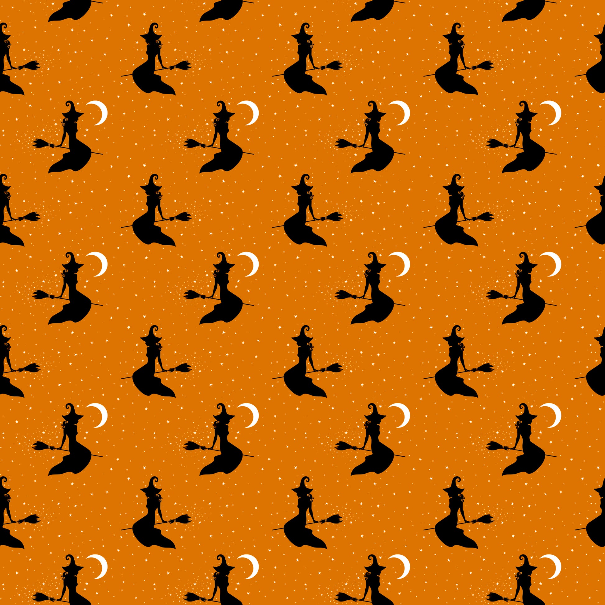 Broom Riding Witch 12x12 Patterned Vinyl Sheet