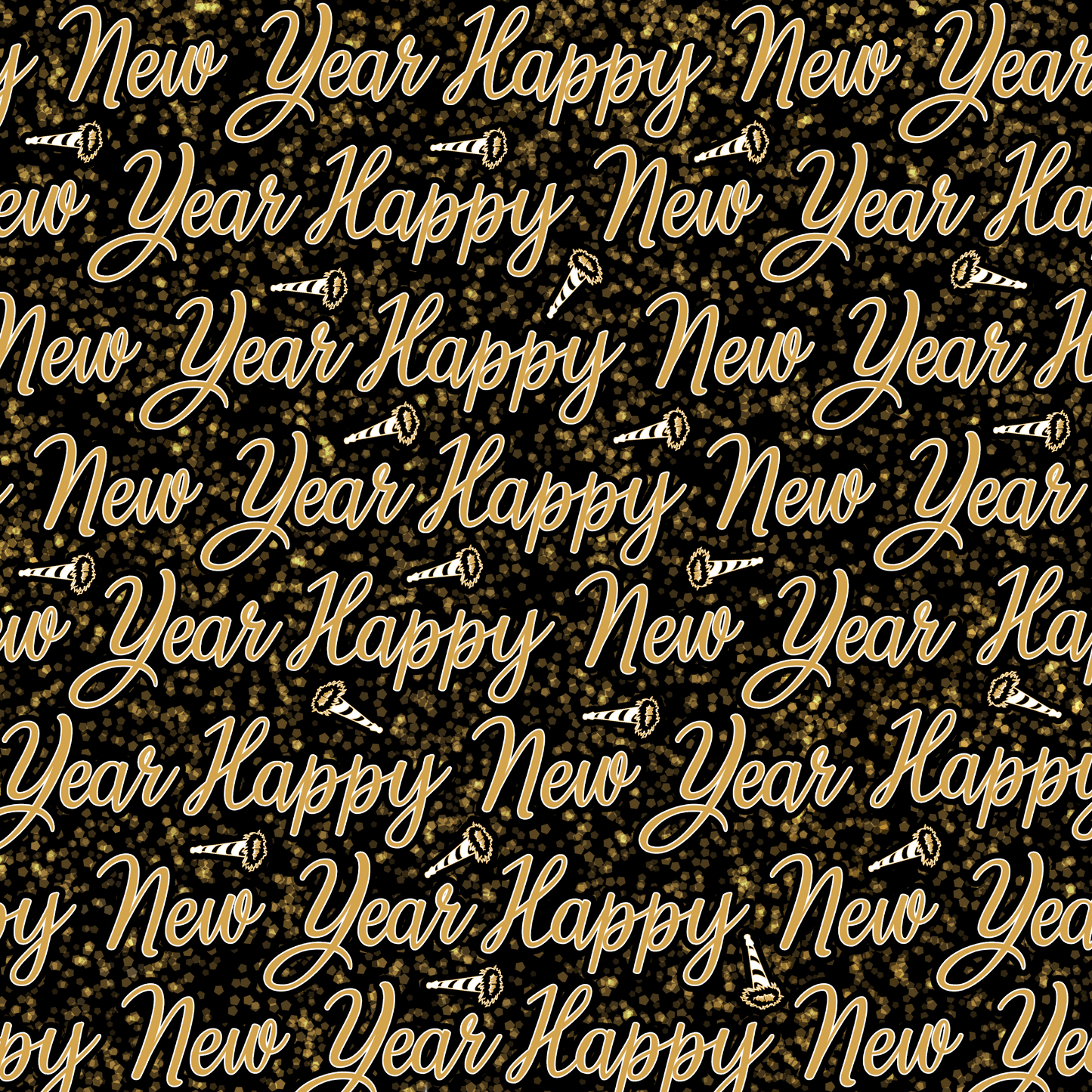 Happy New Year Text 12x12 Patterned Vinyl Sheet