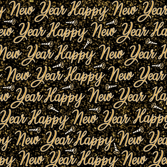 Happy New Year Text 12x12 Patterned Vinyl Sheet