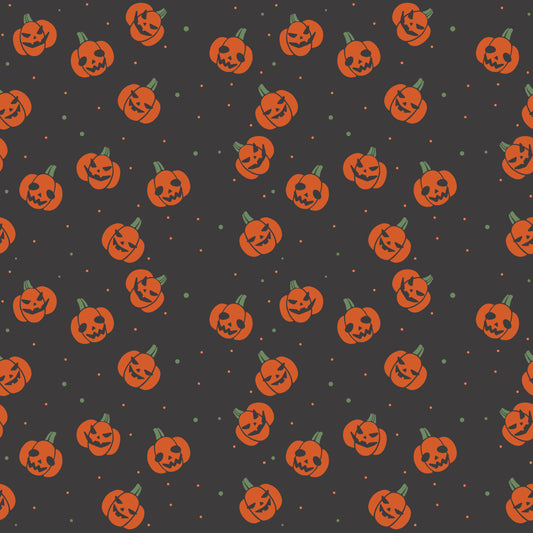 Happy Pumpkin Faces 12x12 Patterned Vinyl Sheet