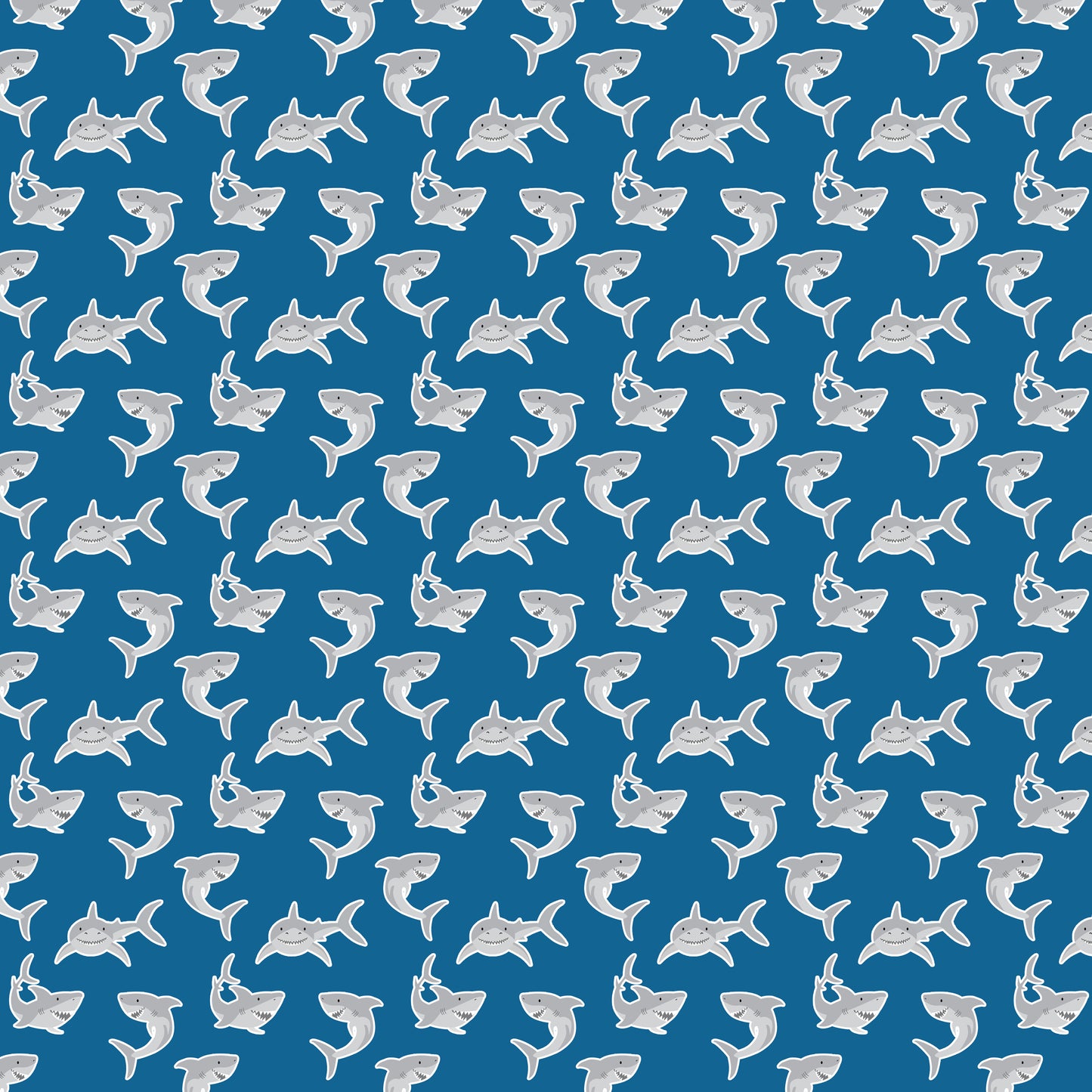 Happy Sharks 12x12 Patterned Vinyl Sheet