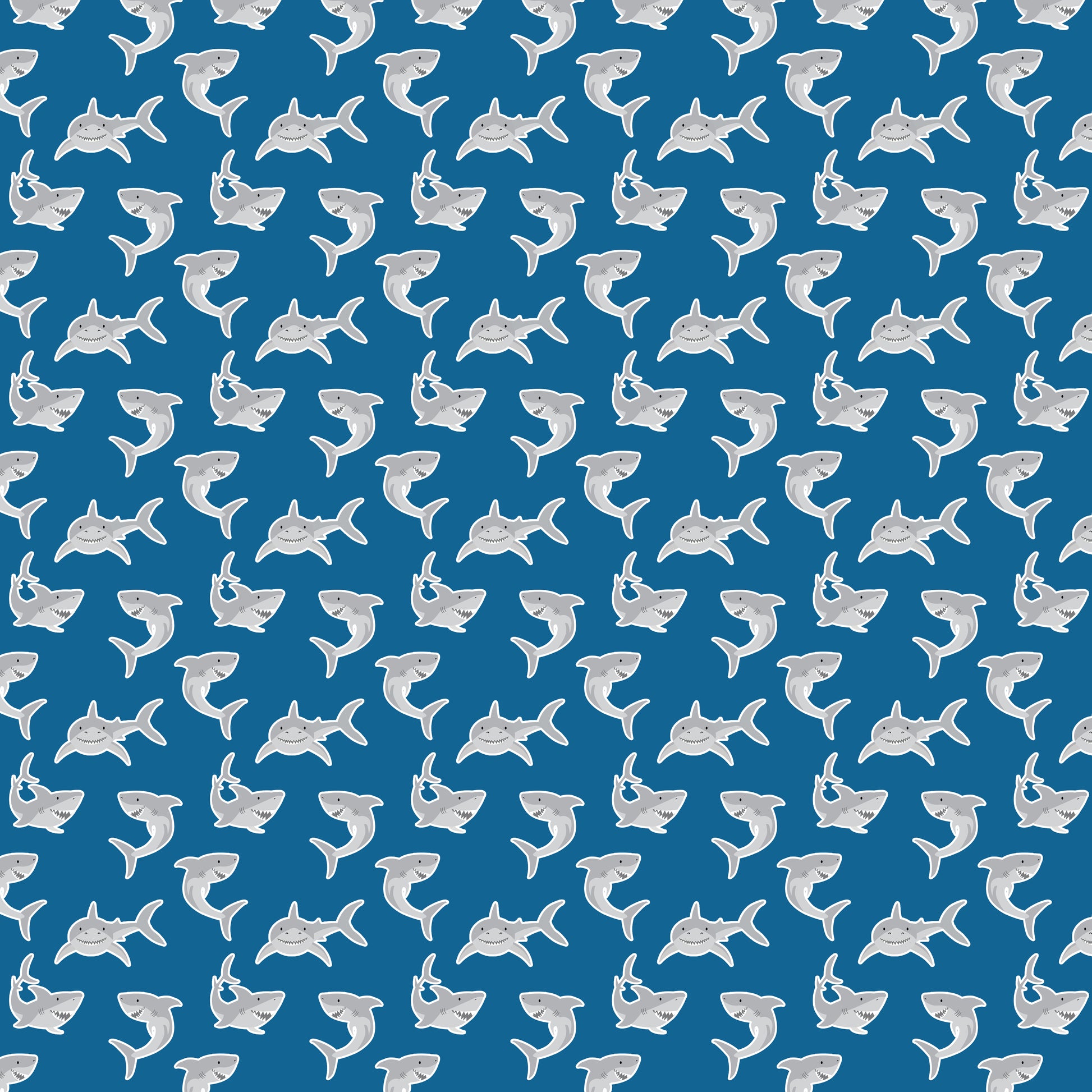 Happy Sharks 12x12 Patterned Vinyl Sheet