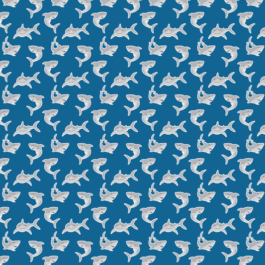Happy Sharks 12x12 Patterned Vinyl Sheet