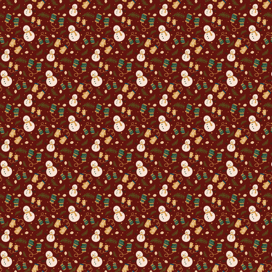 Happy Snowmen 12x12 Patterned Vinyl Sheet