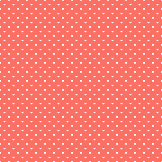 Mini Coral Hearts 12x12 Patterned Vinyl Sheet