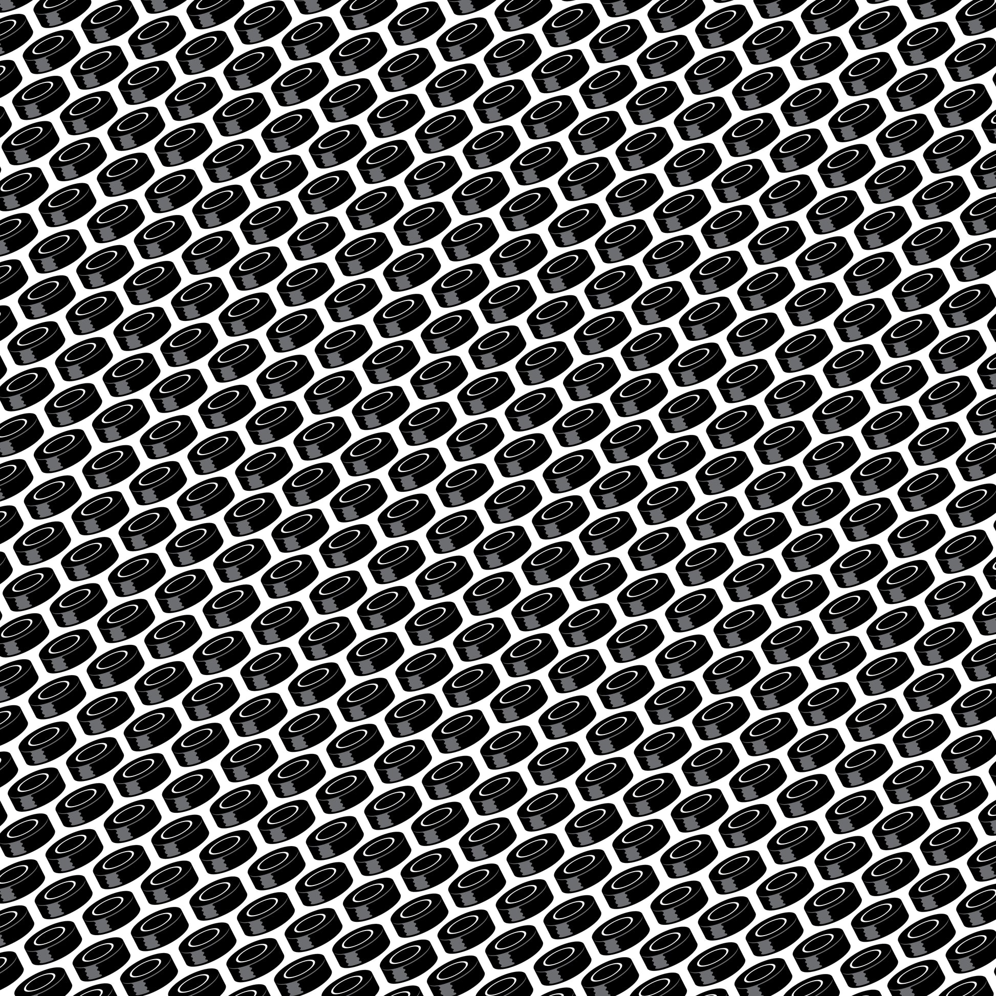 Hockey Pucks Patterned Vinyl Sheet